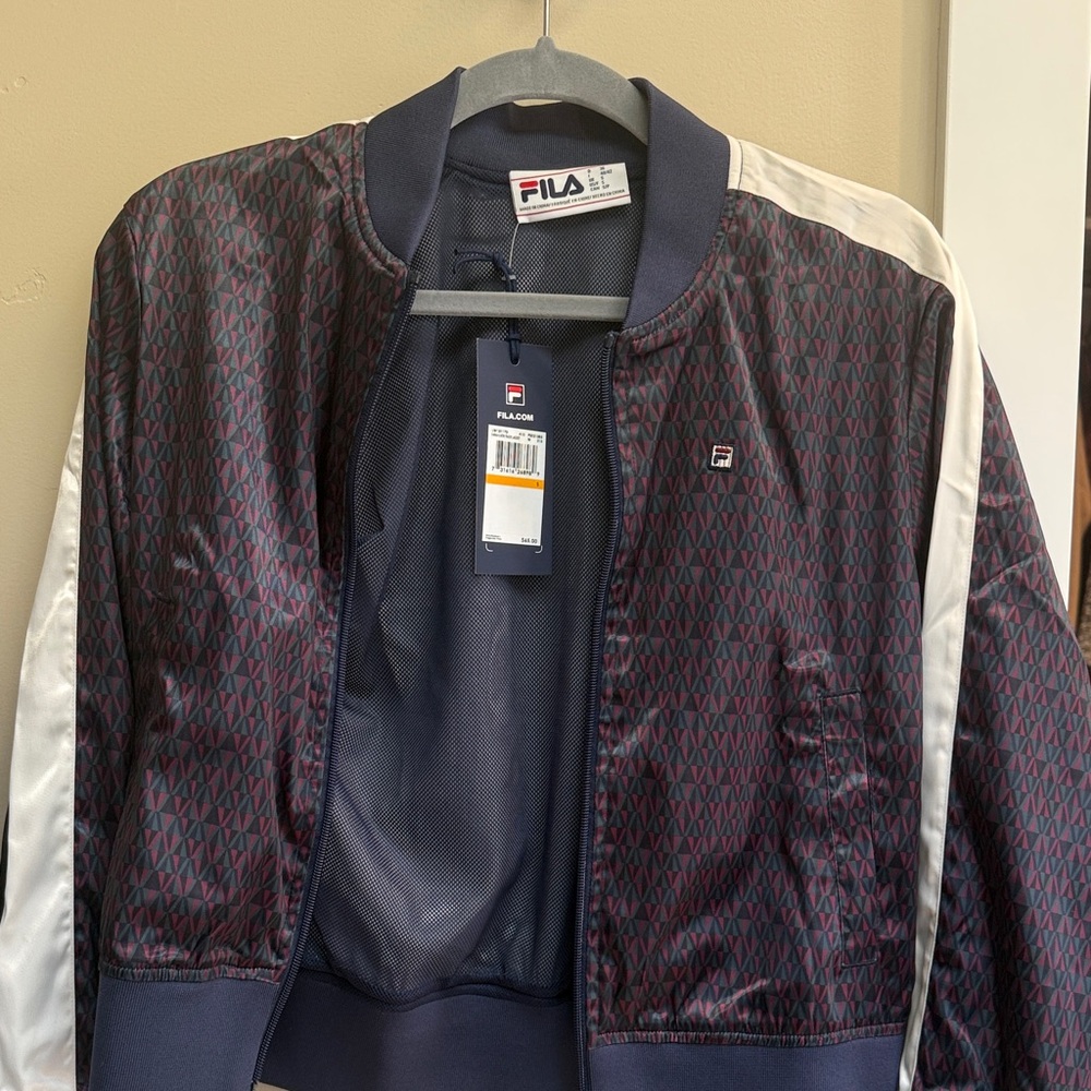 NWT Fila satin track jacket